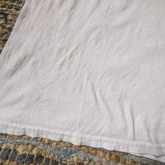 Wu Tang Clan L/S Thrashed Graphic Tee White Gildan Heavy Cotton XL Flaws - Picture 6 of 14